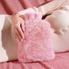Winter cold protection microfiber thermal water bag hot compress pack thermal pack thermal pack hot water compressor gray