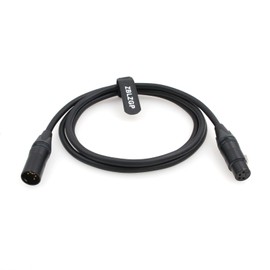 ZBLZGP XLR 4ピンオス - XLR 4ピンメス電源延長ケーブル カメラモニター Godox VL150 VL200 VL300 LED照明用(オリジナル4ピンXLRケーブル、3M)