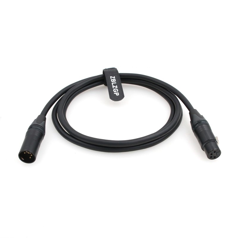 ZBLZGP XLR 4ピンオス - XLR 4ピンメス電源延長ケーブル カメラモニター Godox VL150 VL200