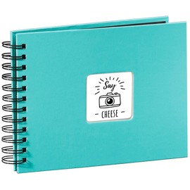 Hama 113673 Fine Art Spiralbound Photo Album, 24 x 17cm, Turquoise, 50 Black Pages