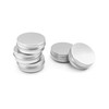 QWORK Pack of 30 Aluminium Cream Containers with Lids, Round