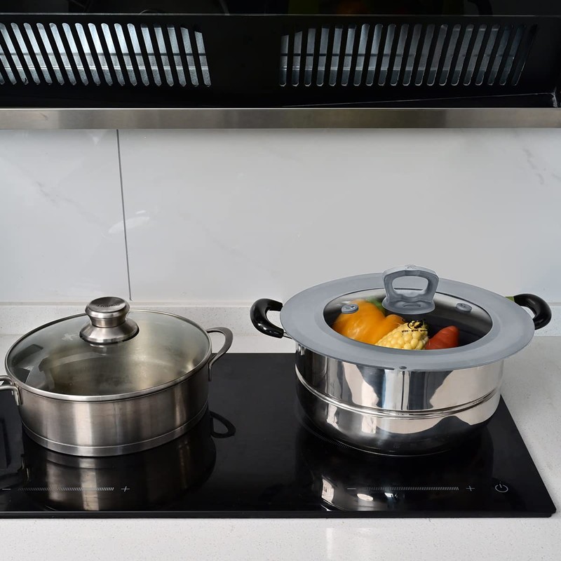 Vented Tempered Glass Universal Lid for Pot Pan Skillet with
