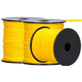 ToolSpace Mason's Cord Construction Cord – 100 m x 1.6 mm – Yellow – Polypropylene Silk – Guide Cord – Plumb Line – Strength Paving Cord – Durable & Tear-Resistant – Mason's Cord for Spirit Level