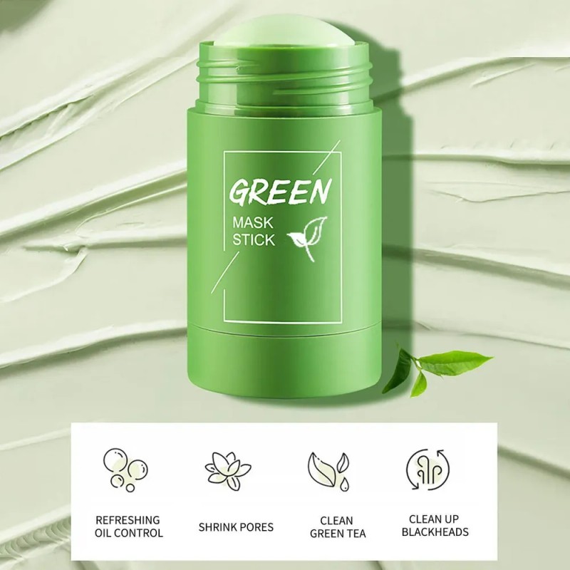Mascarilla De Té Verde Efectiva En Barra, Máscara Limpiadora