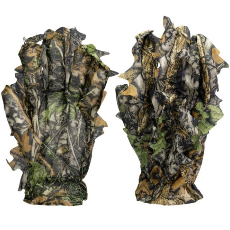 RALSPEC 3D Camouflage Ghillie Gloves Hunting Airsoft Photographer Sniper Real