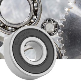 Akozon Pack of 10 6201-RS Bearing Steel Deep Groove Ball Bearings 12mm - Premium Quality for Versatile Applications