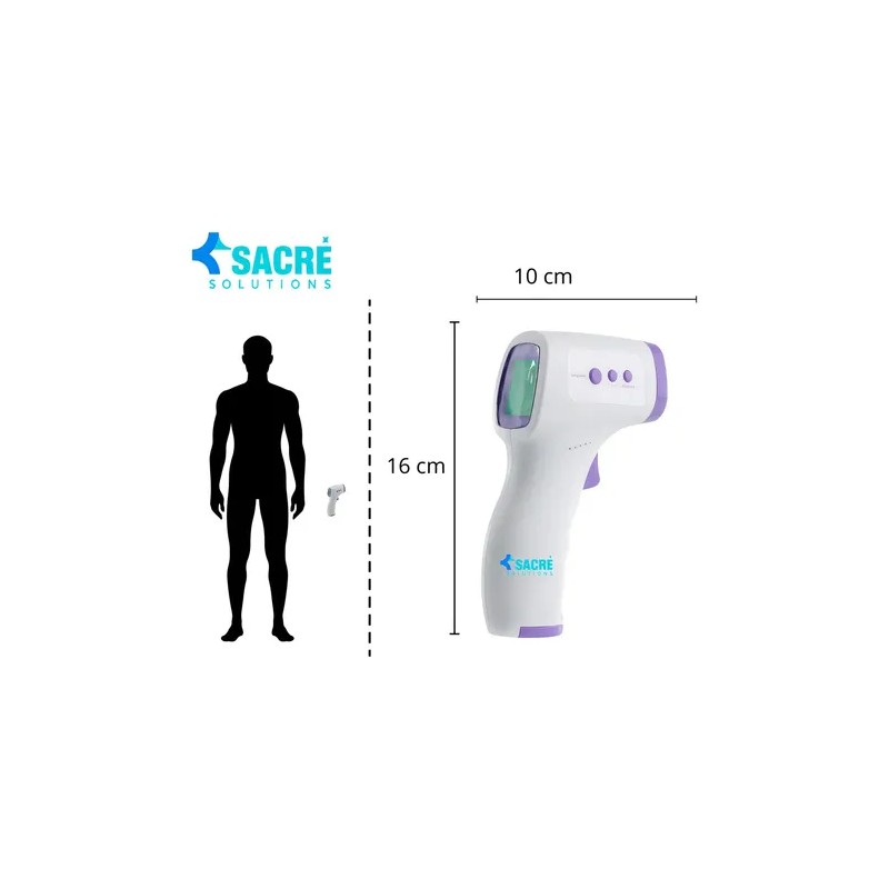 Termómetro Infrarrojo Digital Temperatura Medico Corporal Blanco Sacre Solutions