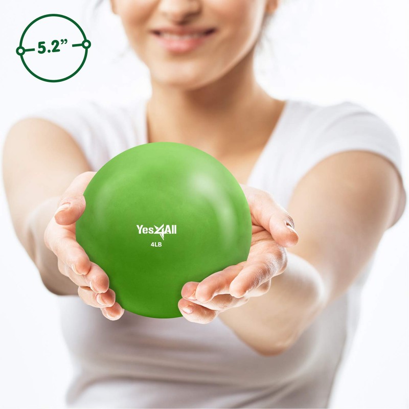 Yes4All Weighted Toning Balls for Exercise, Soft Medicine Balls for