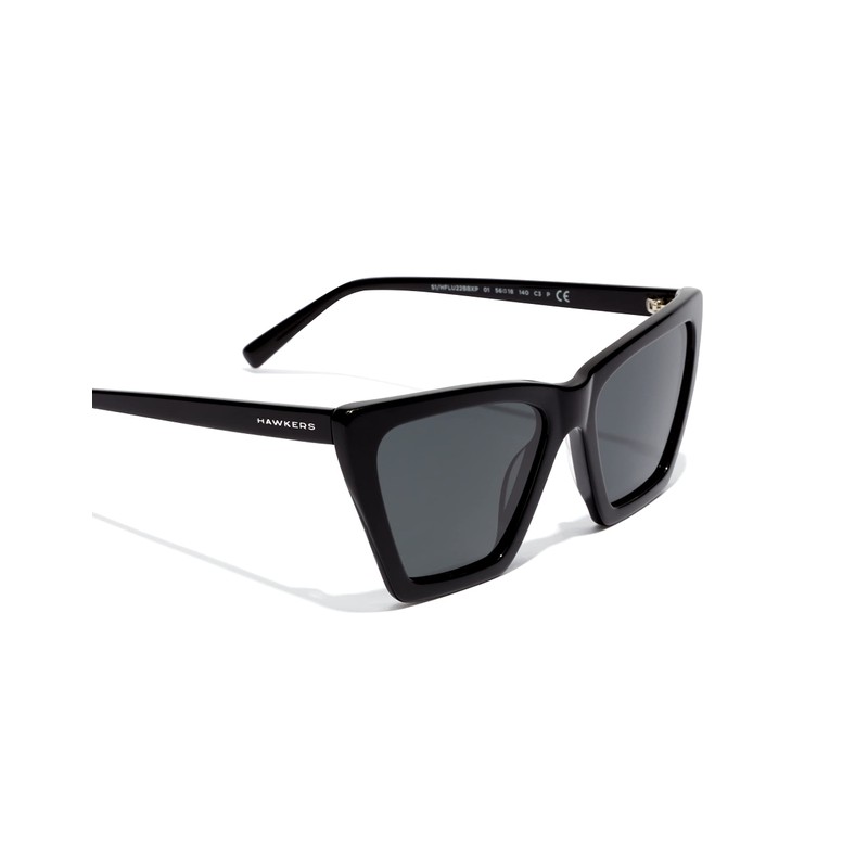 HAWKERS FLUSH Sunglasses for Men and Women, Black polarised