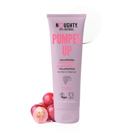 Noughty 97% Natural Pumped Up Volumising Shampoo, for Fine or Limp Hair, Sulphate Free Vegan Haircare, with Red Grape and Vitamin B5 250ml