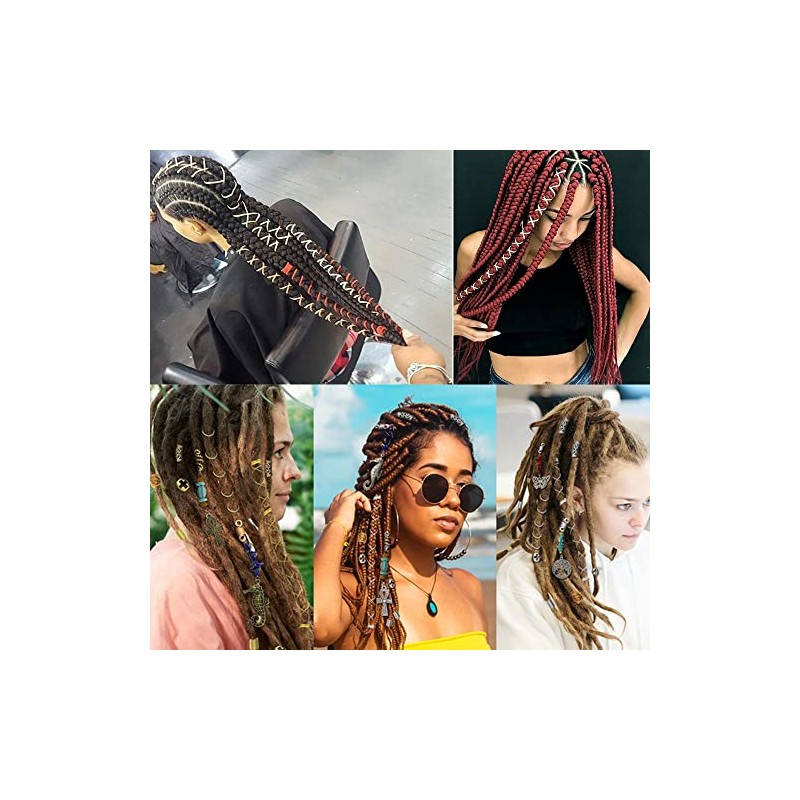 4 Pieces 5M Dreadlock Braids Hair Accessories Braiding Hair Deco