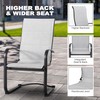 NUU GARDEN Outdoor 2-Piece Textilene Dining Chair Set, with Padded