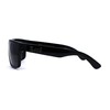 Locs Classic Manly All Black Gangster Sport Rectangular Sunglasses Gloss