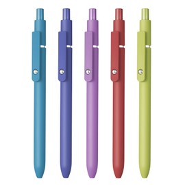 Zennyth 5 Pack Gel Pens Quick Dry Ink Black Refills with 10 Extra Refills 0.5 mm Fine Tip High Quality Retractable Ballpoint Pens Vintage Style