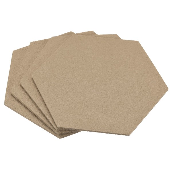 uxcell Felt Coasters, 4pcs Hexagonal Absorbent Pad Coaster for Drink
