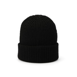 AllSaints Women's Traveling Rib Beanie, Wool Blend, Warm & Cozy Knit Hat for Cold Weather, Winter, Black