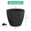ZMTECH 12 Inch Plant Pot 1 Pack Planter for Indoor