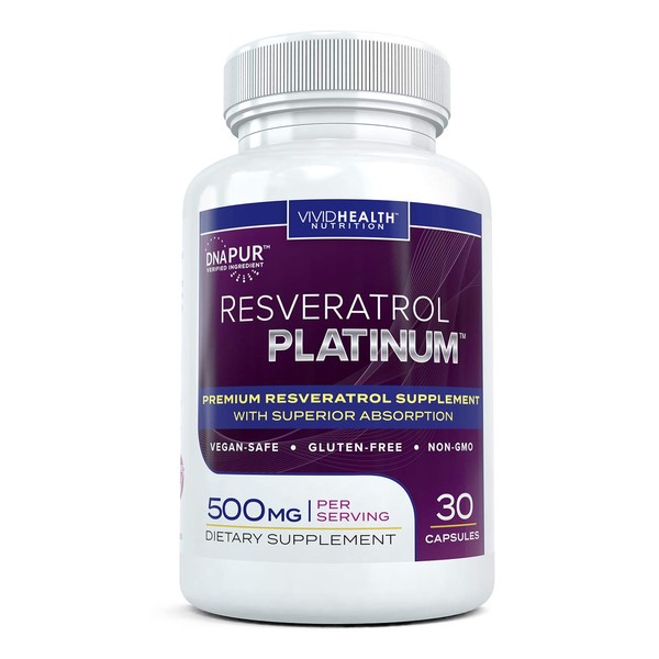 Vivid Health Nutrition, Resveratrol Platinum Anti-Aging Blend, 30 Capsules