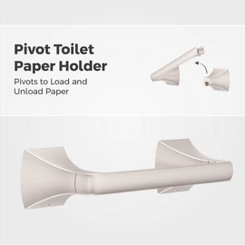Pfister Bruxie 3-Piece Bathroom Hardware Set with Towel Bar, Towel Ring, and Toilet Paper Holder, Wall-Mounted, Spot Defense Brushed Nickel Finish, BTBBIE3GS