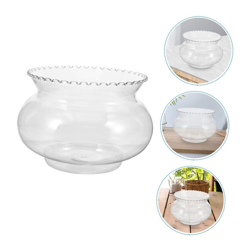 ULTECHNOVO Plastic Fish Tank Small Round Aquarium for Goldfish Betta