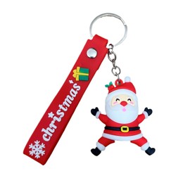 ZukqrymluvIQ 5Pcs 3D Christmas Keychains Santa Claus, Snowman, Christmas Tree Pendants Xmas Keyrings for Party Bag Fillers, Family Gifts, Stocking Fillers, Decorations