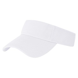 Rbenxia 1PC Adjustable Sport Visors Sun Visor Hats Cap Visors for Women and Men (US, Alpha, One Size, White)