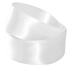 White Satin Ribbon - 50mm Wide - 3 Meters - Many Colours - BUY 3 & Get 1 Free