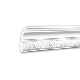 PRO[f]home® - Cornice Moulding 150251 Decorative Moulding Crown Moulding Coving Cornice Timeless Classic Design White 2 m Profhome