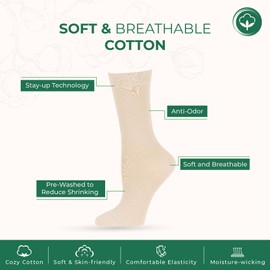 7BIGSTARS KINGDOM Women's Cotton Fun Crew Socks - 4 Pack Medium - Cat Paw Yarn - Sock Size: 9-11, Shoe Size: 5-9, Brown, Grey, Ecru, Black