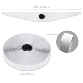 BEWAVE Portable AC Window Seal, Universal Window Seal for Portable Air Conditioner, Window Vent Kit with Shrink Rope and Adhesive Fastener for Casement Window, 118Inch/300CM