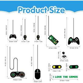 Gaming Wall Decals Glow in The Dark Wall Decals Video Game Wall Stickers Removable Gaming Room Wall Decor Peel and Stick for Boys Kids Bedroom Playroom Blue