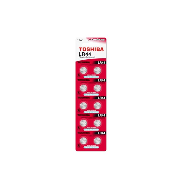 Toshiba LR44 AG13 Alkaline 1.5 Volt Batteries 10 Count