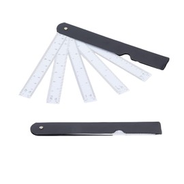 Regla flexible plegable de silicona suave para estudiantes y oficina, ideal para dibujo técnico y diseño creativo, resistente y fácil de transportar.