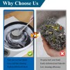 PXIRQ Stainless Steel Scrubber with 13.78" Metal Handle - Includes