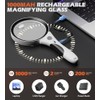 Rechargeable Magnifying Glass with Light, 10X 20X 45X Handheld Lighted