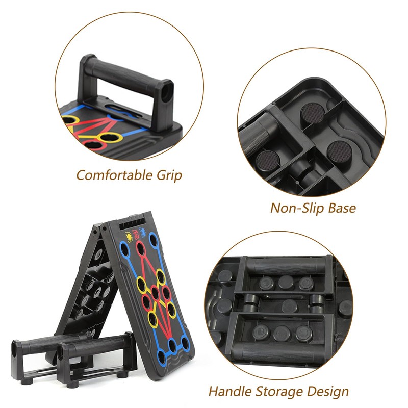 Wesoke Push Up Board Multi-function Foldable Push Up Bar Stands
