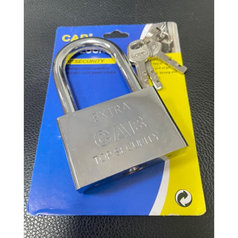Heavy Duty Security Padlock with 4 Keys,9.8mm Thick Long Shackle