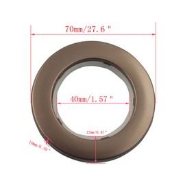 32 Pack Curtain Grommet, Inner Diameter 1-9/16"(40mm) Curtain Eyelet Rings Roman Ring Grommet Curtains Grommets kit for Casement Eyelet Tool Accessory (Coffee)