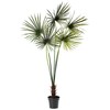 Nearly Natural Fan Palm Indoor/Outdoor UV Resistant Tree, 7'