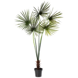 Nearly Natural Fan Palm Indoor/Outdoor UV Resistant Tree, 7'