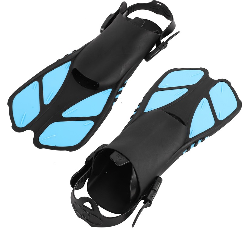 1 Pair Adjustable Diving Fins Soft TPR Open Heel Long