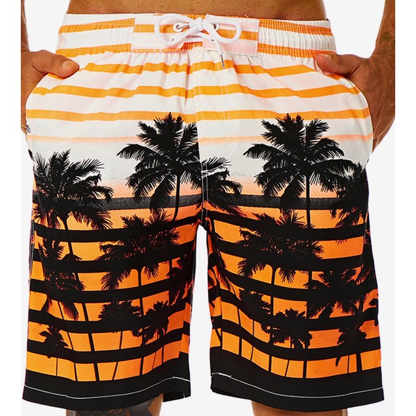 KAILUA SURF Mens Swim Trunks Long, Quick Dry Mens Boardshorts,