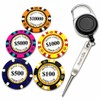 Casino Chip Marker Golf Marker Reel Green Fork Set of