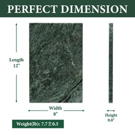 Koville Indian Natural Marble Cutting Board for Kitchen, 16x20inch Extra Large Hand Crafted Marble Slab for Cheese, Charcuterie, Pastry Board - Wedding Gift, House Warming Gift