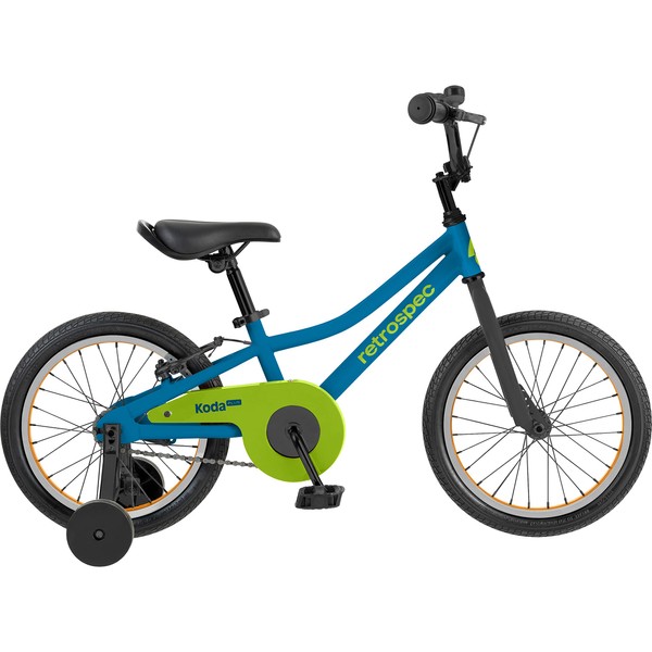 Retrospec Koda Plus Kids Bike for Boys & Girls Ages 4-6 Years - 16" Children's Bicycle, Adjustable Seat & Handlebars, Removable Training Wheels, Front Hand Brakes, Rear Coaster Brake & Safety Bell