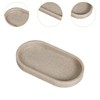 B Baosity Soap Dispenser Tray Vanity Tray Oval Shape Sleek