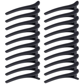 MELLIEX 20 Pcs Hair Clips for Styling Sectioning, Duck Billed Hair Styling Clips, No Crease Hair Sectioning Clips, Black