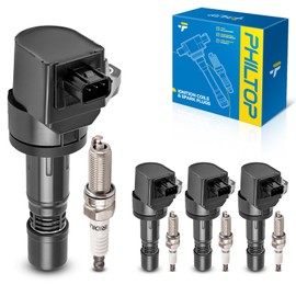 PHILTOP Set of 4 Ignition Coil Pack and Iridium Spark Plugs Fits for 2012-2015 Civic 1.8L,2016-2022 HR-V,2013-2015 ILX 2.0L