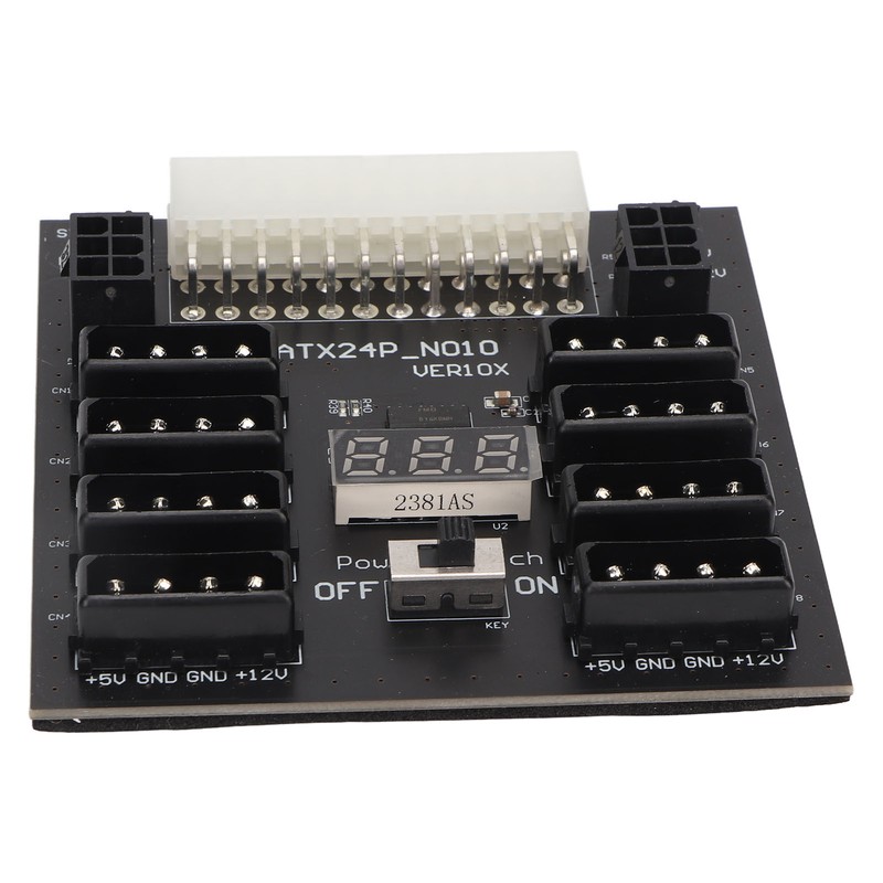 ATX PSU Power Board 5V 12V Output 24Pin to 8X