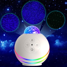 Star Projector,FLEVO Galaxy Projector for Bedroom,4 in 1 Star Projector Night Light,with Remote Control&Music Speaker for Kids Teen Adults Gift,for Bedroom,Ceiling,Party,Room Decor